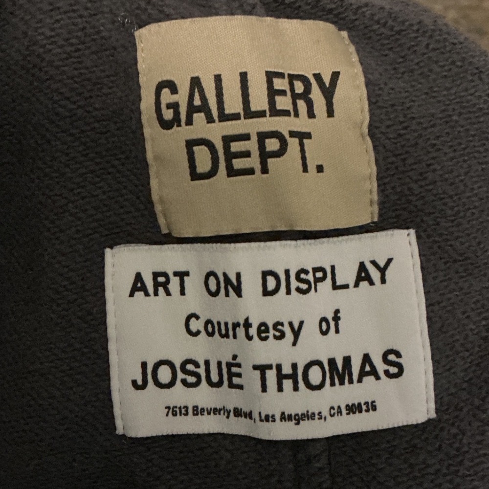 Gallery Dept Logo Flare Sweatpants Charcoal Grey White Medium New With Tags - Picture 5 of 6